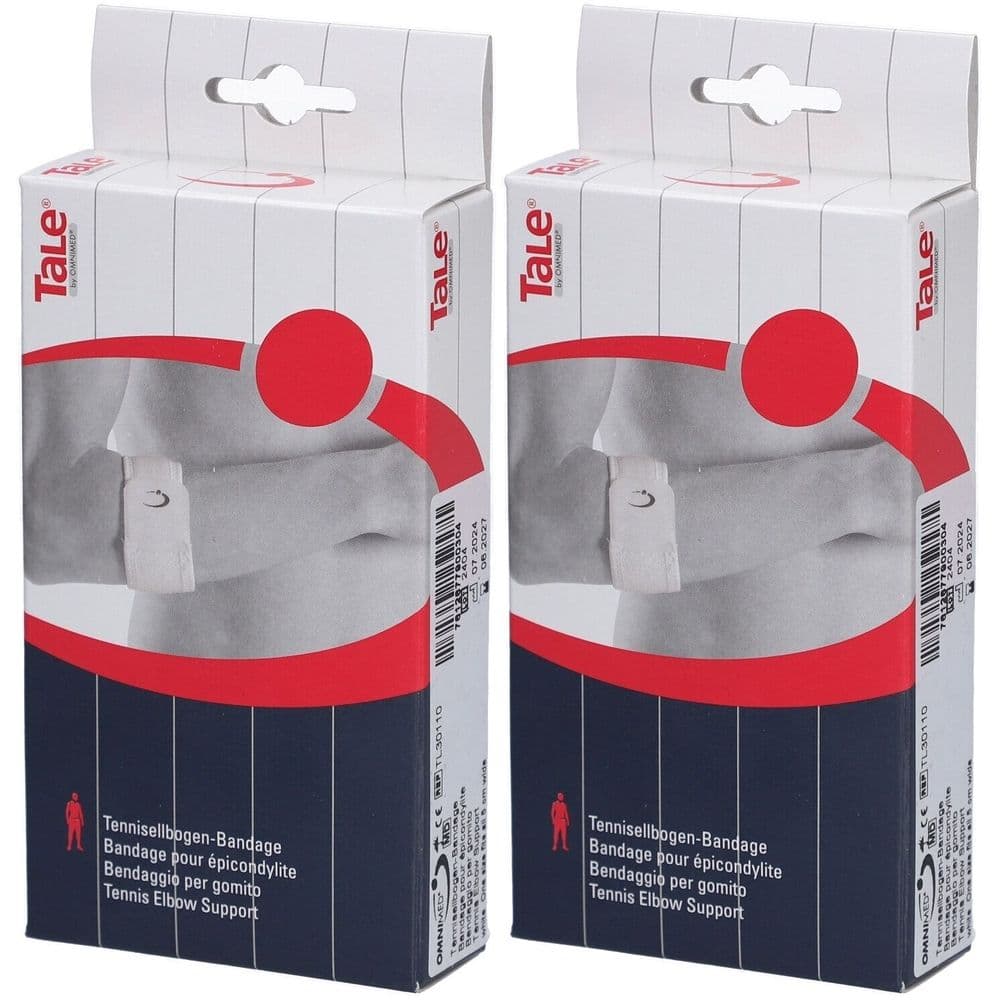 Tale® Tennisellbogen-Bandage 5 cm Velcro – Einheitsgröße, Weiß