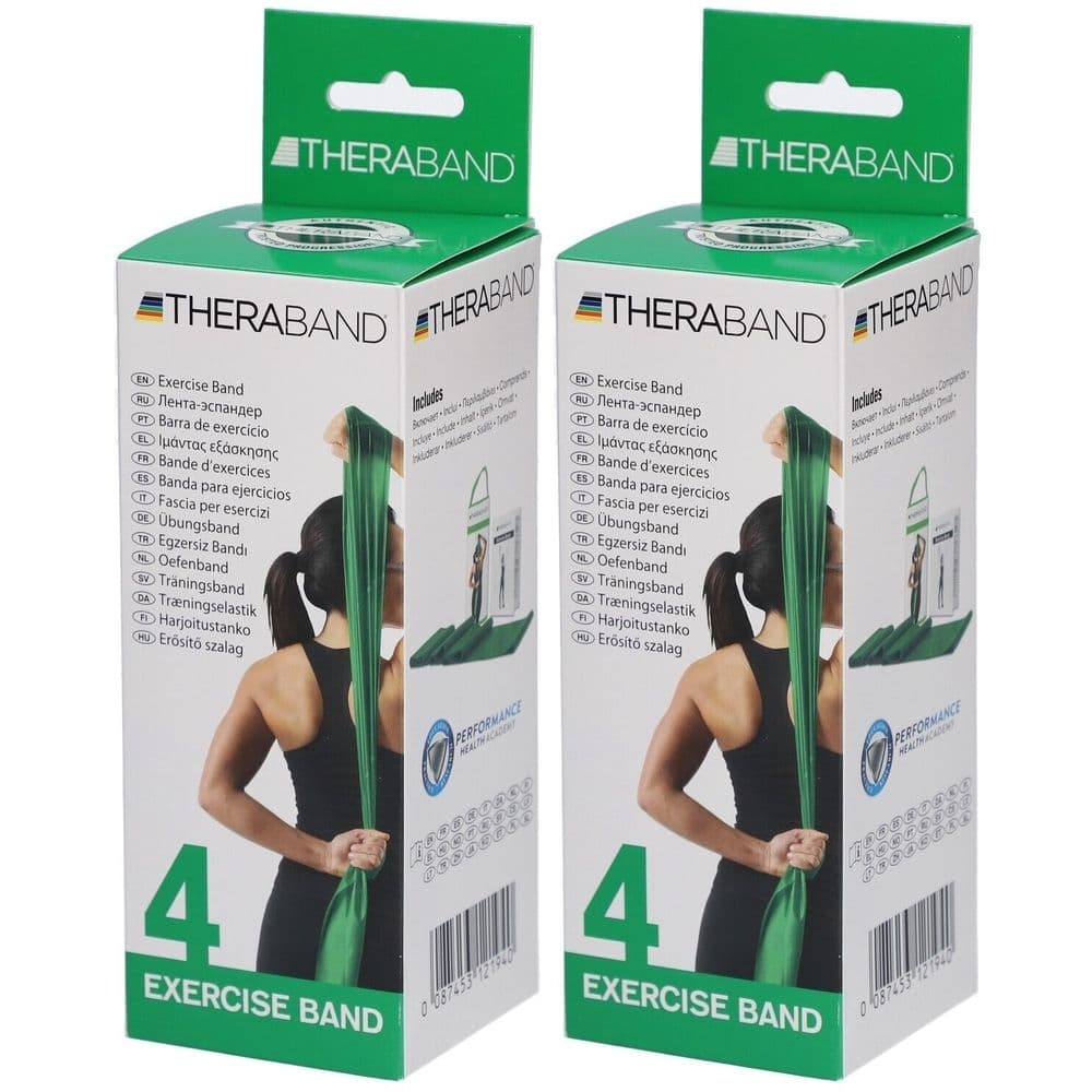 TheraBand 2,5 m – Grün – Schwer mit Tasche