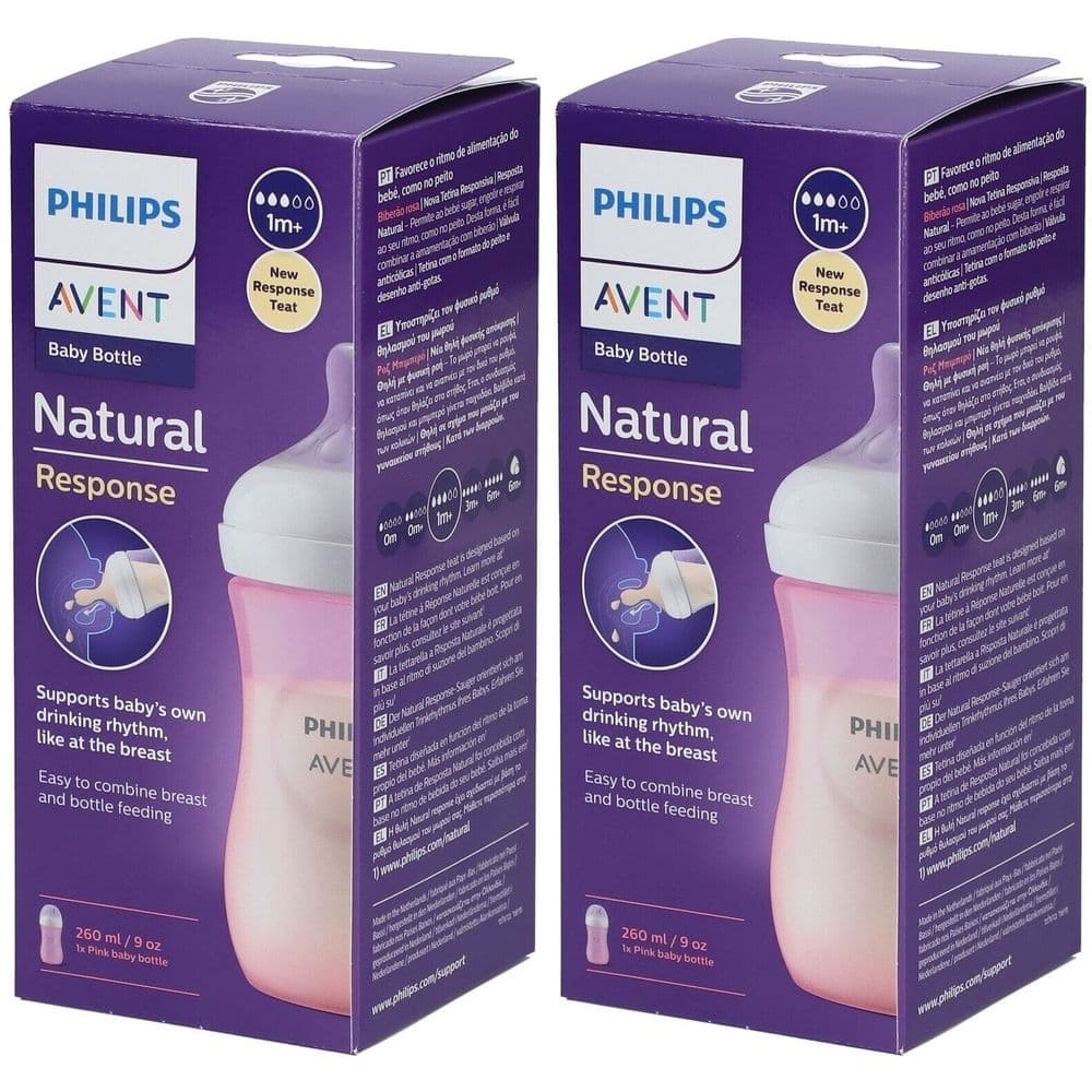 Philips Avent Natural Response Babyflasche mit natürlicher Reaktion 260 ml Scy903/11