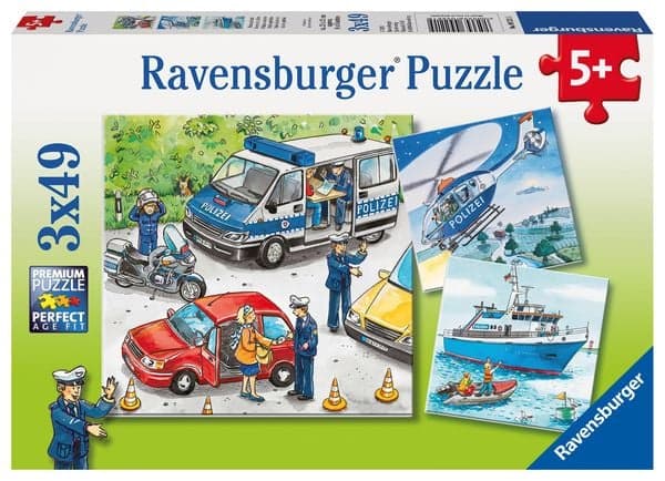 Puzzle Ravensburger Polizeieinsatz 3 X 49 Teile