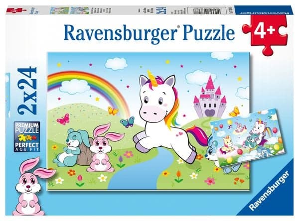 Puzzle Ravensburger Märchenhaftes Einhorn 2 X 24 Teile