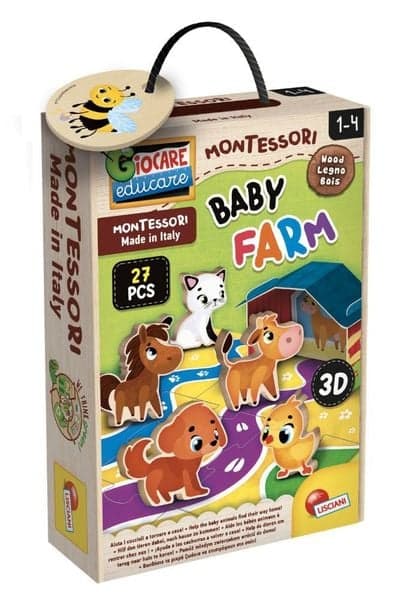 MONTESSORI Holz Baby Bauernhof