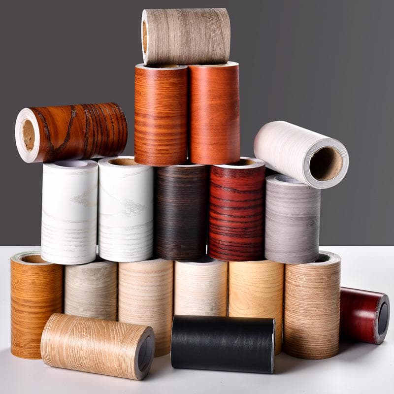 Wasserdichte Holzmaserung Selbstklebende Sockelleiste & Kantenanleimer-Aufkleber für Möbelrenovierung und Sockelleistendekoration