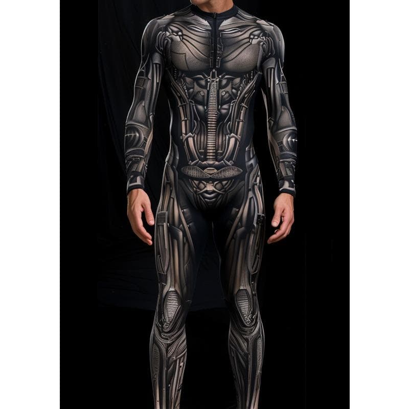 Unisex Cyber Punk 3D Digitaldruck Halloween Party Rollenspiel Outfit Frauen Männer Cosplay Kostüm Karneval Overall cm