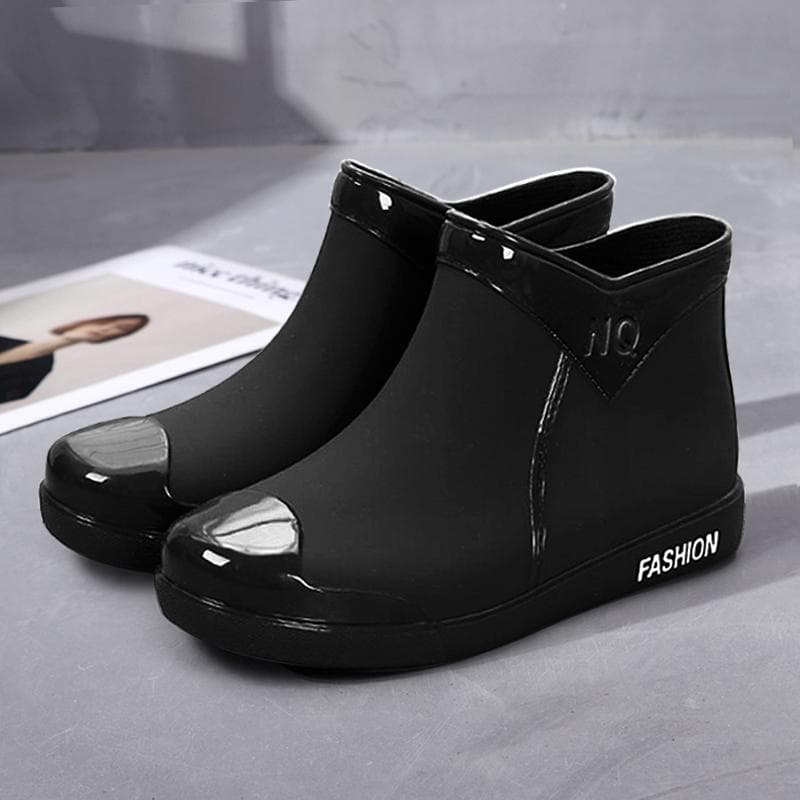 Regenstiefel mit und ohne Fleece Damenmode Rutschfest Wasserdicht Kurzer Schaft Gummischuhe Erwachsene Regenstiefel Plus Samt Warme Regenschuhe cm