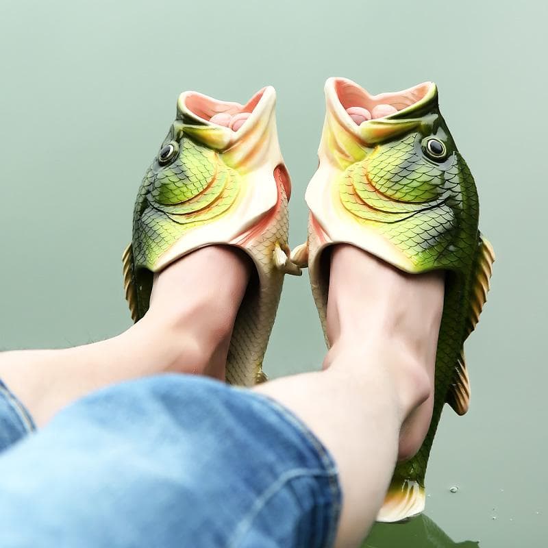 Unisex Strand Hausschuhe Männer Große Größe 33-47 Familie Lustige Fisch Hausschuhe Jungen Sommer Schuhe 2024 Runway Schuhe Mann der Slides cm