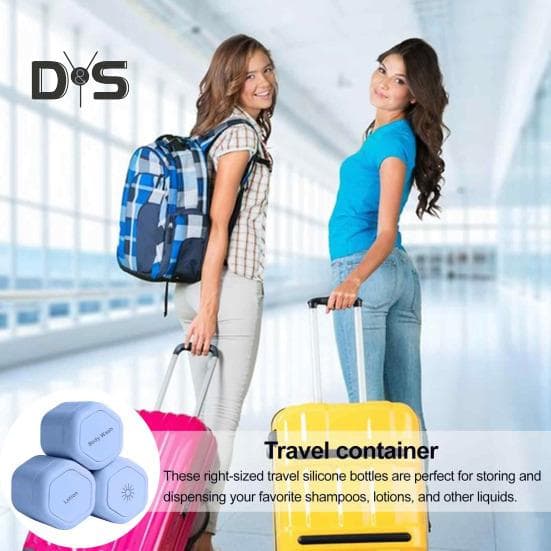 3-teilige Reisebehälter mit großer Kapazität, auslaufsicher, leicht, tragbar, magnetisch, Aufbewahrungsboxen für Shampoo und Spülung rosa