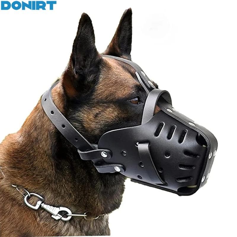 Leder Haustier Hundekorb Maulkörbe, Anti-Biss Maulkäfig, Training, Abwehrmasken für kleine und große Hunde, Deutscher Schäferhund, Dobermann