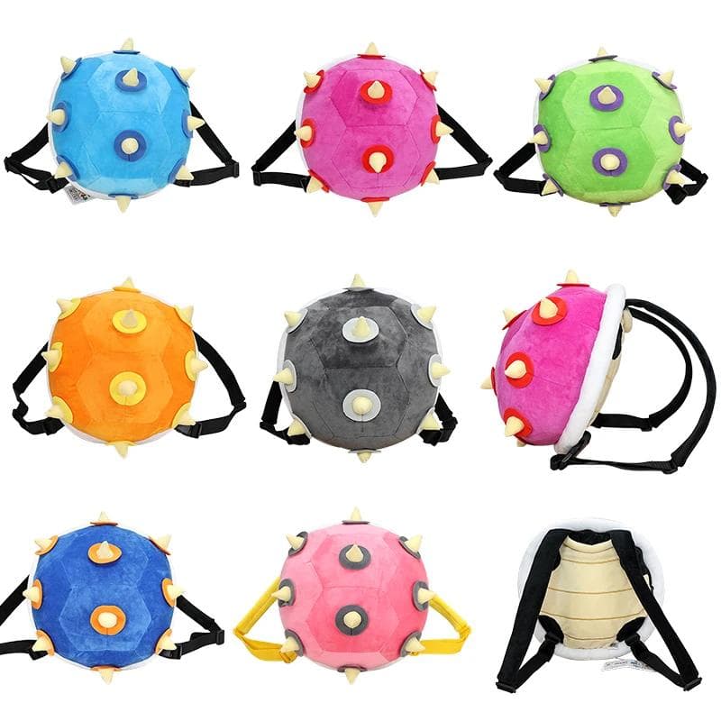 Spiel Schildkröte Schultasche Grün Rot Schildkröte Shell Bowser Plüsch Tasche Flügel Rucksack Geburtstagsgeschenke