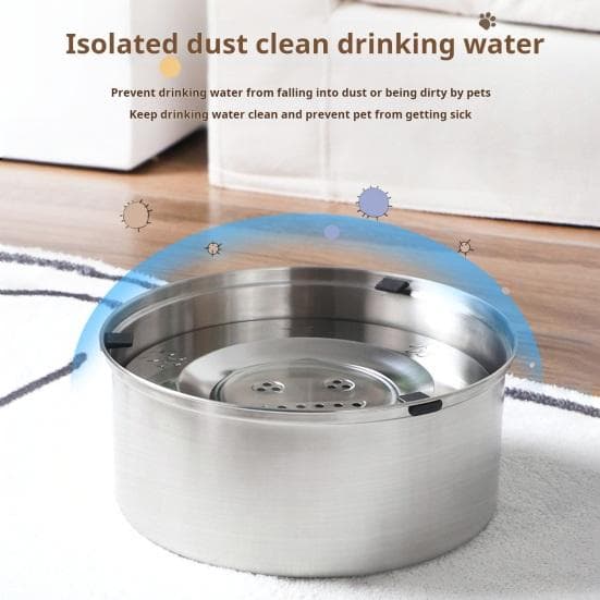 3 l/1 l Hundewassernapf, Edelstahl, langsame Fütterung, auslaufsicher, Wasserspender für Haustiere mit großer Kapazität, für kleine, mittelgroße