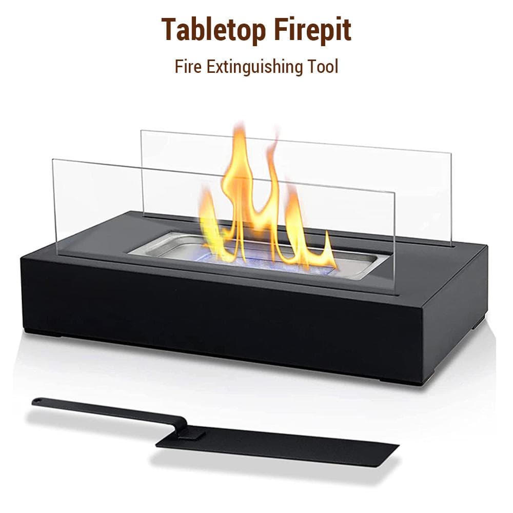 Indoor Tischfeuerstelle Ihre tragbare Indoor Outdoor Feuerstelle mit tanzenden Flammen Modernes Design und schwarz
