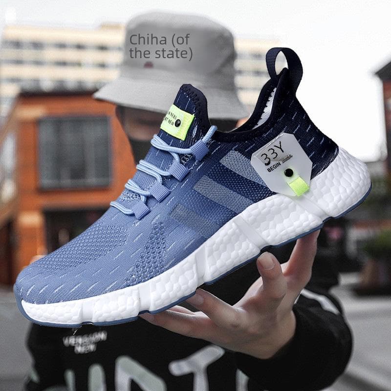 Atmungsaktive Mesh-Sneaker für Herren im Sommer 2024 mit innerer Höhenverstärkung und Luftkissen cm schwarz