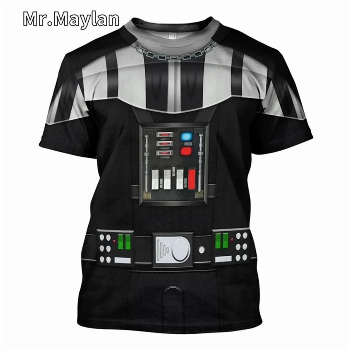 Darth Vader Cosplay Kostüm T-Shirt 3D Vollständig bedruckt Herren T-Shirt Neue Mode Kurzarm cm
