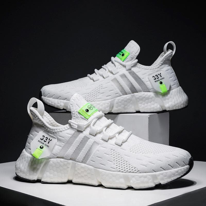 Neu Unisex Casual Schuhe Gym Tragbare Laufschuhe Große Größe Atmungsaktive Turnschuhe Mesh cm weiß