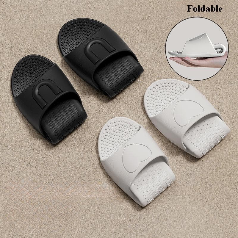 Leichte Reiseslipper Damen 2025 Sommer Zehenfrei Weiche Eva Badeschuhe Damen Komfort Faltbar Rutschfest Schuhe Damen cm rosa