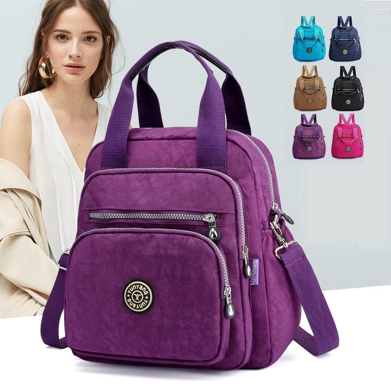 Frauen Rucksack Wasserdicht Mode Weibliche Rucksack Freizeit Laptop Rucksack Mochila Masculina Multifunktions Schule Taschen dunkelviolette