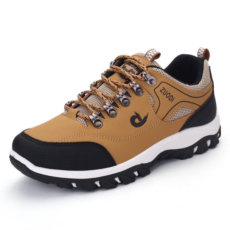 Herren Outdoor Wanderschuhe Frühling Herrenschuhe Lässige Sportschuhe Rutschfeste wasserdichte Wanderschuhe Low Top Schuhe cm gelb