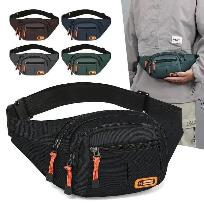 Oxford Wasserdichte Mobile Taille Tasche für Männer Frauen Multifunktionale Große Kapazität Fanny Pack Tragen-beständig grau