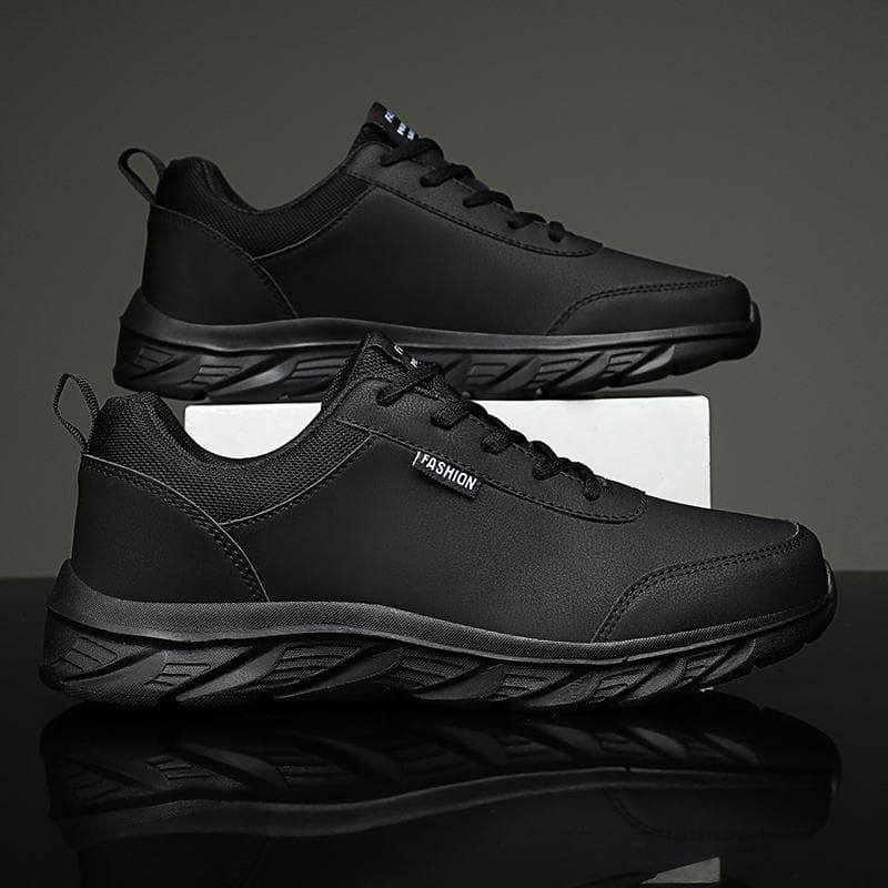 38-46 Herren-Ultraleichte, großformatige Scrub-Lederoberfläche, kostengünstige Sportschuhe cm schwarz