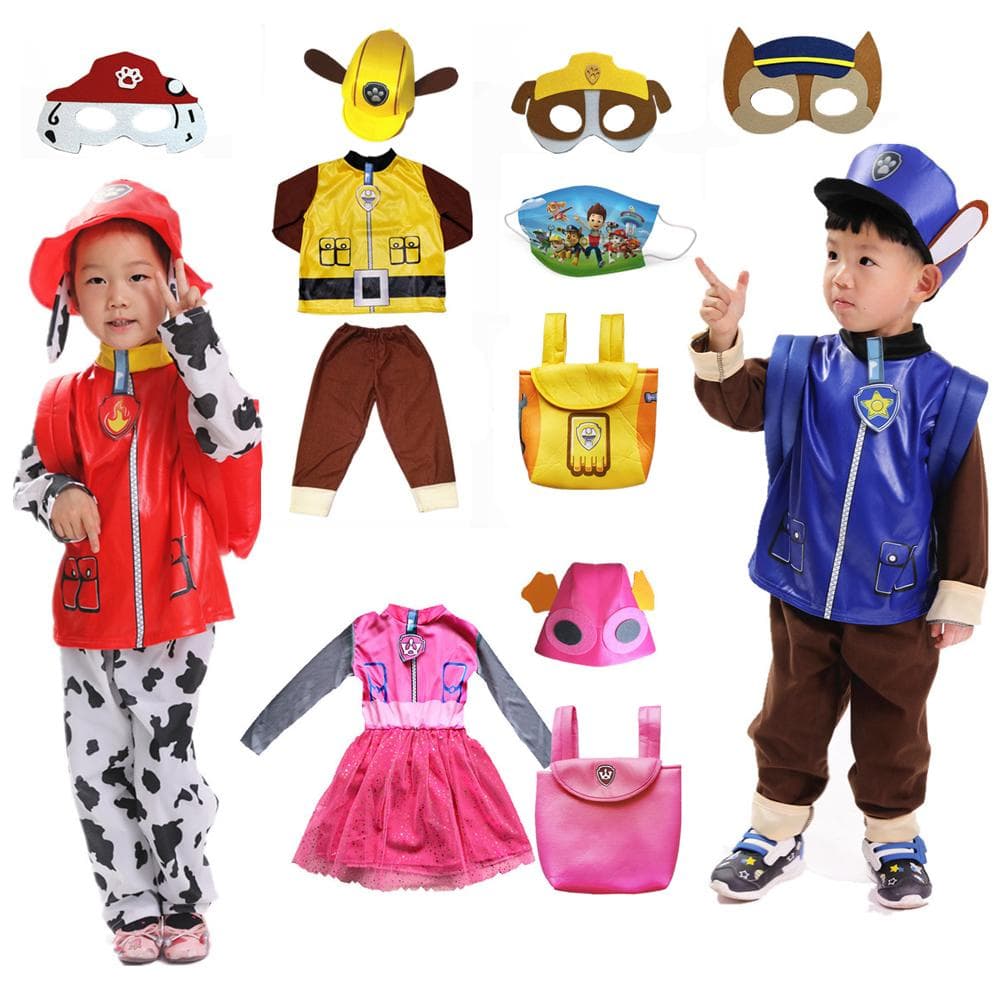 Anime Paw Patrol Kinder Cosplay Kostüm Marshall Chase Skye Zuma Rubble Kinder Oberteile Hosen Patrouillenuniform Halloween Kostüm cm