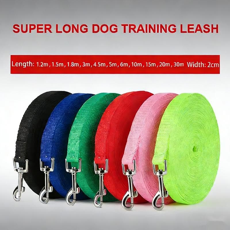 1.5 1.8 3 4.5 5 6 10 15 20 30 50M Solide Hundeleine für große Hunde Haustier Welpe Spaziergang Training Führleine Großhund Nylonseil Lange Leinen