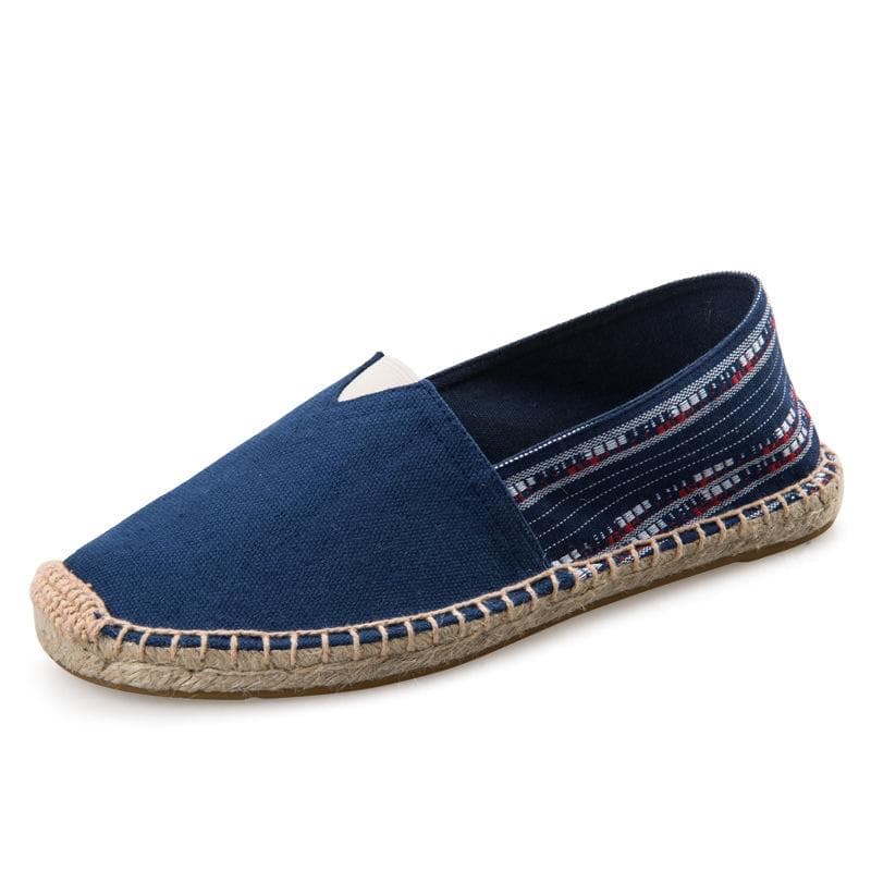 Herren Espadrilles Männer Patchwork Slip auf Sommer Schuhe Männer Müßiggänger Atmungsaktive Leinwand Männer Schuhe Mode Jute Gewickelt Schwarz