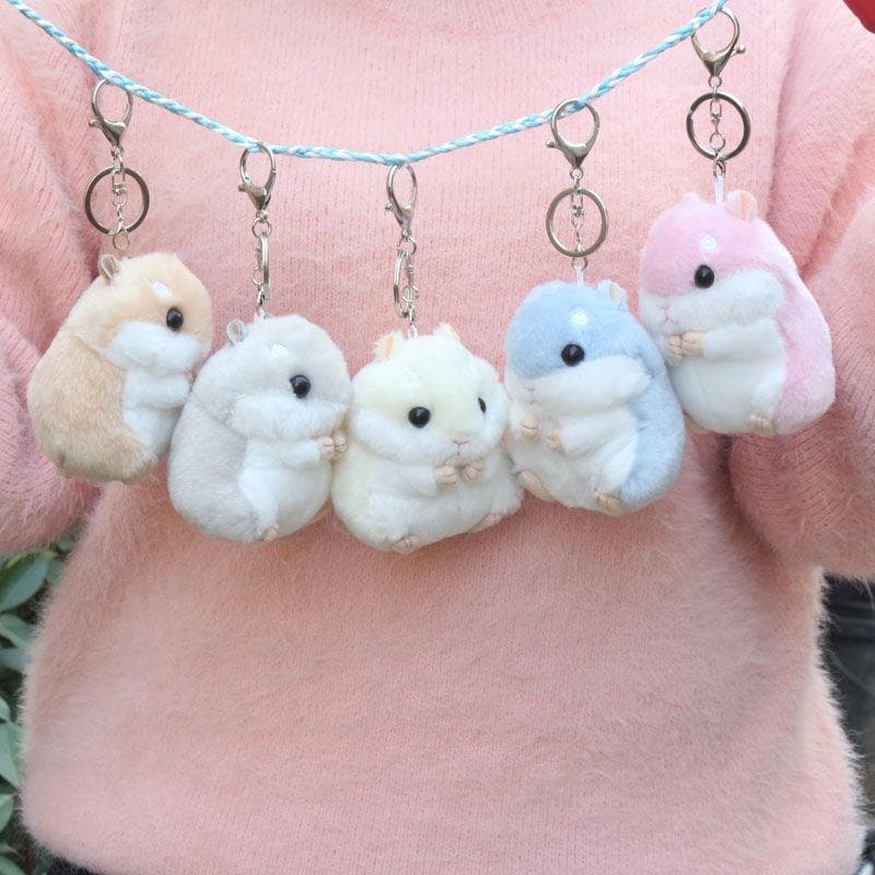 Süße Hamsterpuppe Plüschtier Cartoon Schlüsselanhänger Tasche Kleiner Anhänger Puppe Geschenk Stoffpuppe Geschenk