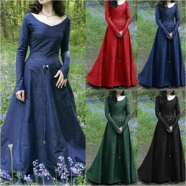 Frauen Medieval Cosplay Kostüm Viking Pirate Gothic Split Maxi Big Flügel Strap Stern Mond Kleid Retro Vintage Vestido cm grün
