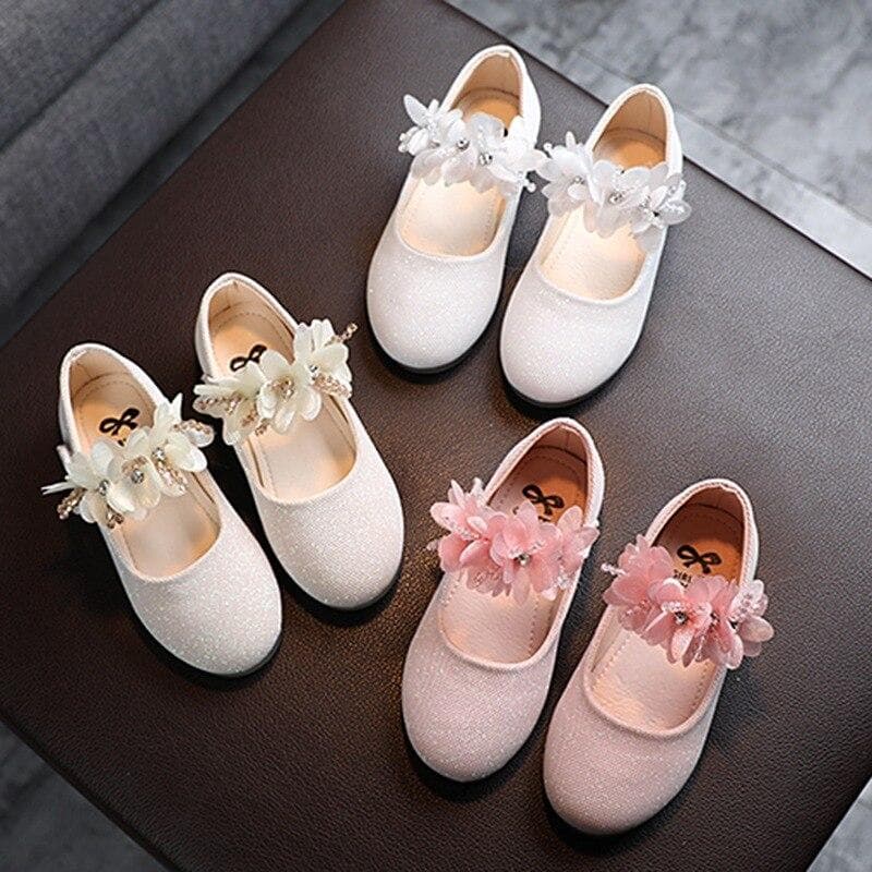Kinder Leder Mädchen Schuhe Glänzende Blumen Prinzessin Schuhe Für Baby Party Hochzeit Kinder Wohnungen Frühling Sommer Kleid Schuhe cm