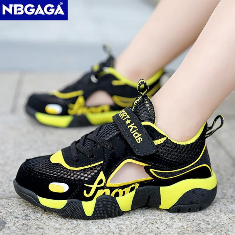 Mode Jungen Casual Schuhe Sommer Einzigen Netz Atmungsaktive Kinder Sport Schuhe Freizeit Trainer Gummi Kinder Sneaker cm
