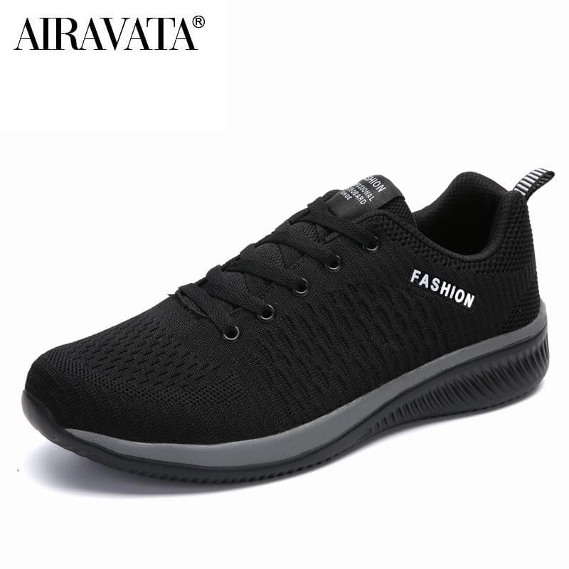 Turnschuhe für Männer und Frauen, modische Outdoor-Lauf-Sneaker, atmungsaktive Freizeitschuhe, Größe 35–48 cm schwarz