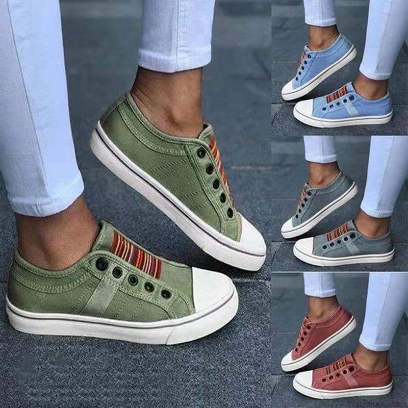 Flache Müßiggänger 2022 Sommer neue große Damenschuhe Mode lässig Sport flache Schuhe trendige Schuhe cm blau