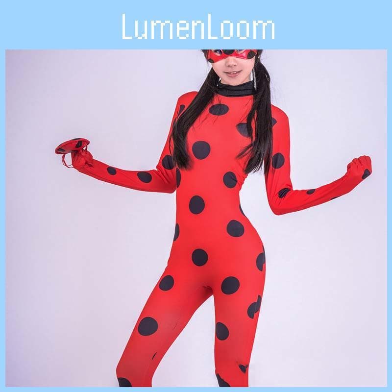 Miraculous Ladybug Cosplay-Kostüm für Kinder und Erwachsene Perfekt für Halloween- und Weihnachtsfeiern! cm