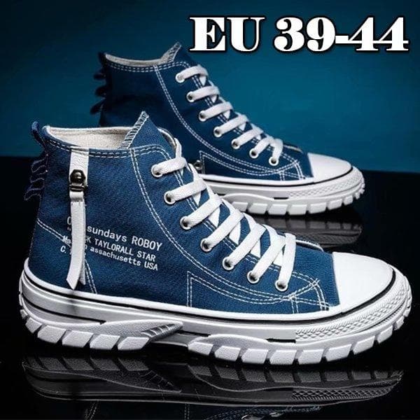 Trendige High-Top-Segeltuchschuhe Herren Casual Cool Fashion Street Style Schuhe Hip Hop Sneakers für Teenager cm blau