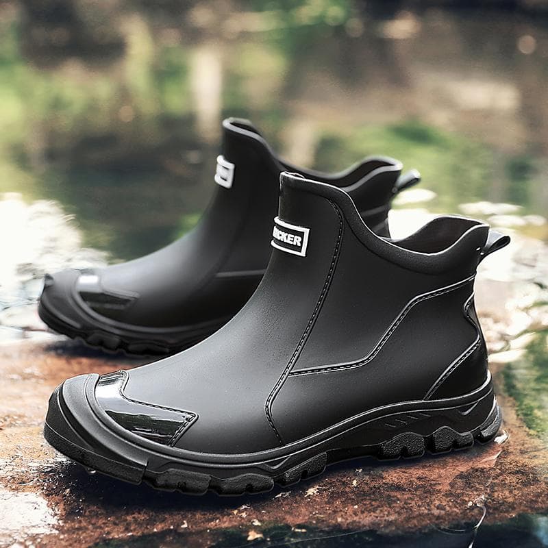 Herren Regenstiefel Outdoor Casual Herren Knöchel Wandern Angeln Wasserschuhe Wasserdicht Arbeitsstiefel Persönlichkeit Rutschfeste Herrenschuhe cm