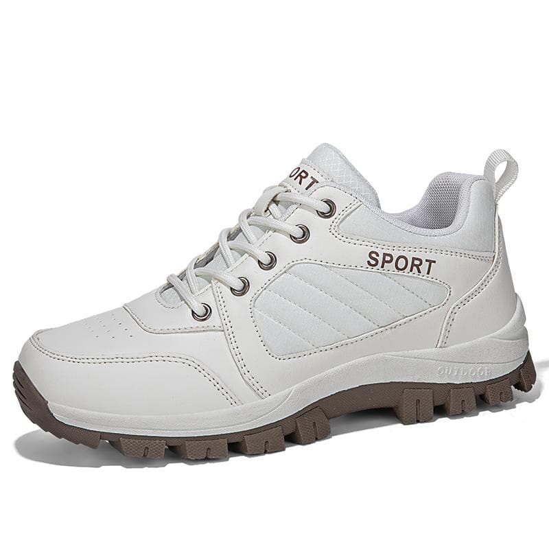 TUINANLE Atmungsaktive Wanderschuhe für Damen im Freien, weiche Sohle, Turnschuhe für Camping, Herren, niedrige Stiefel cm weiß