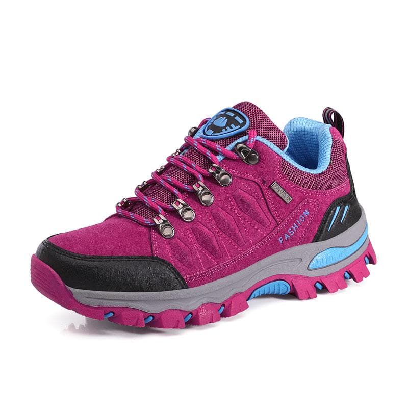 MCTIN Damen Sportschuhe Herren Sneakers Outdoor Wandern rutschfeste Low Top Paar Schuhe cm grau/rot