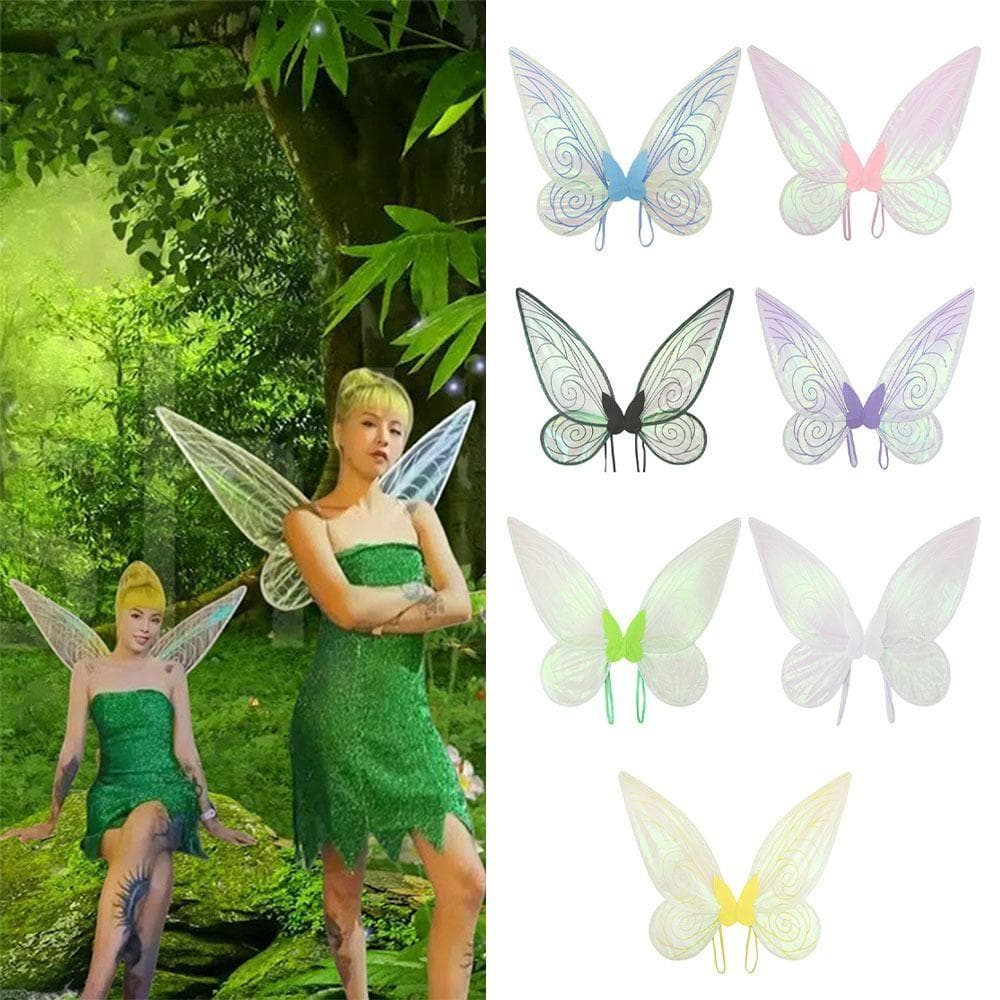 Halloween Kostüm Feenflügel für Erwachsene Kinder verkleiden sich Schmetterlingskostüm Flügel schwarz