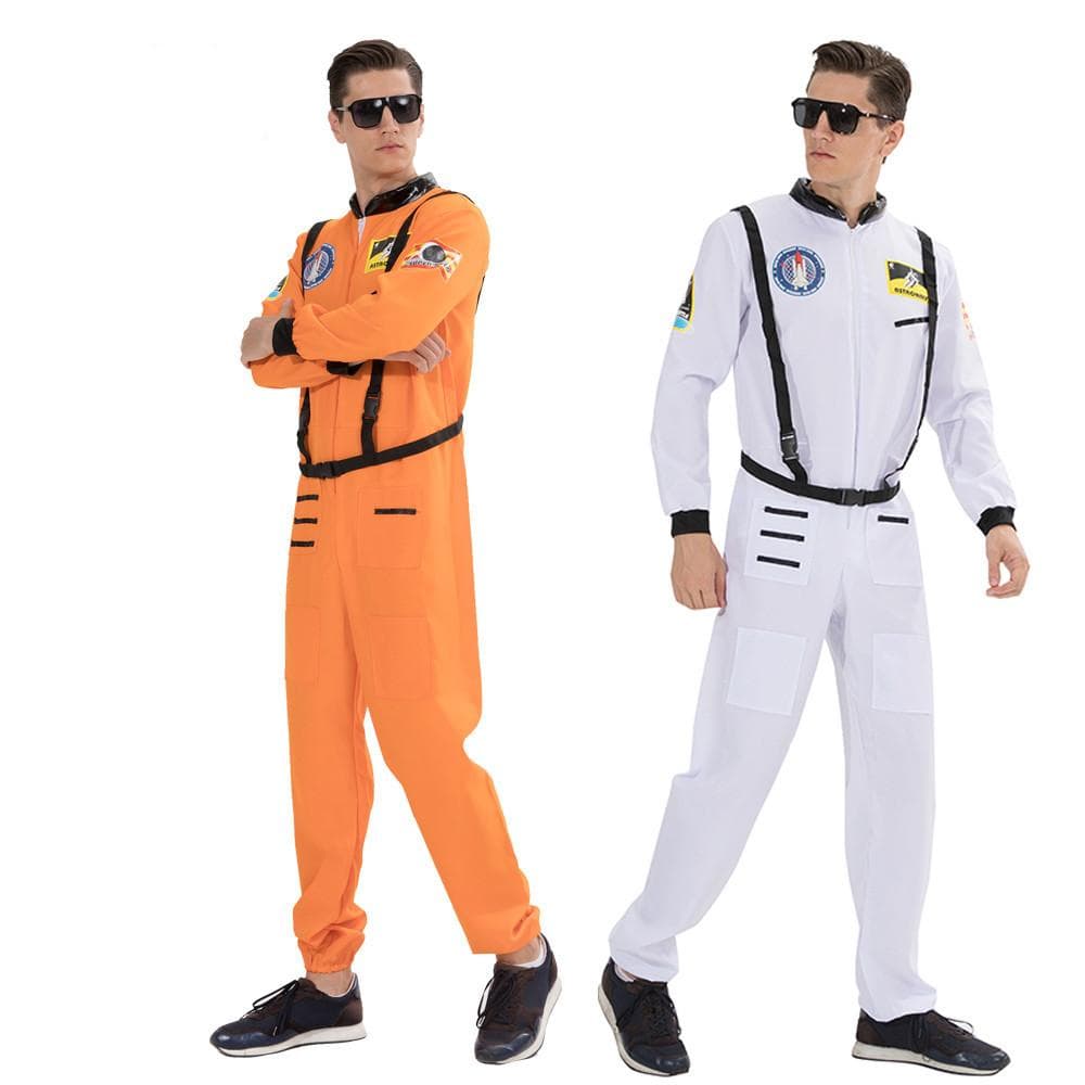 Herren Astronauten-Kostüm, Raumfahrer-Anzug, Overall, Halloween-Kostüme für Erwachsene, für Männer, lustige Cosplay-Party cm orange
