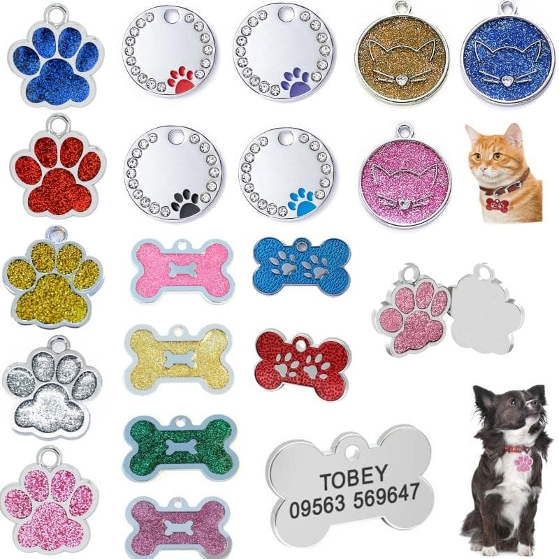 Hundemarke Personalisierte Haustier Katze Welpe ID-Marken Kostenlos Graviert Kundenspezifische Hundehalsband Halskette Verlustsichere Namens-Adressanh