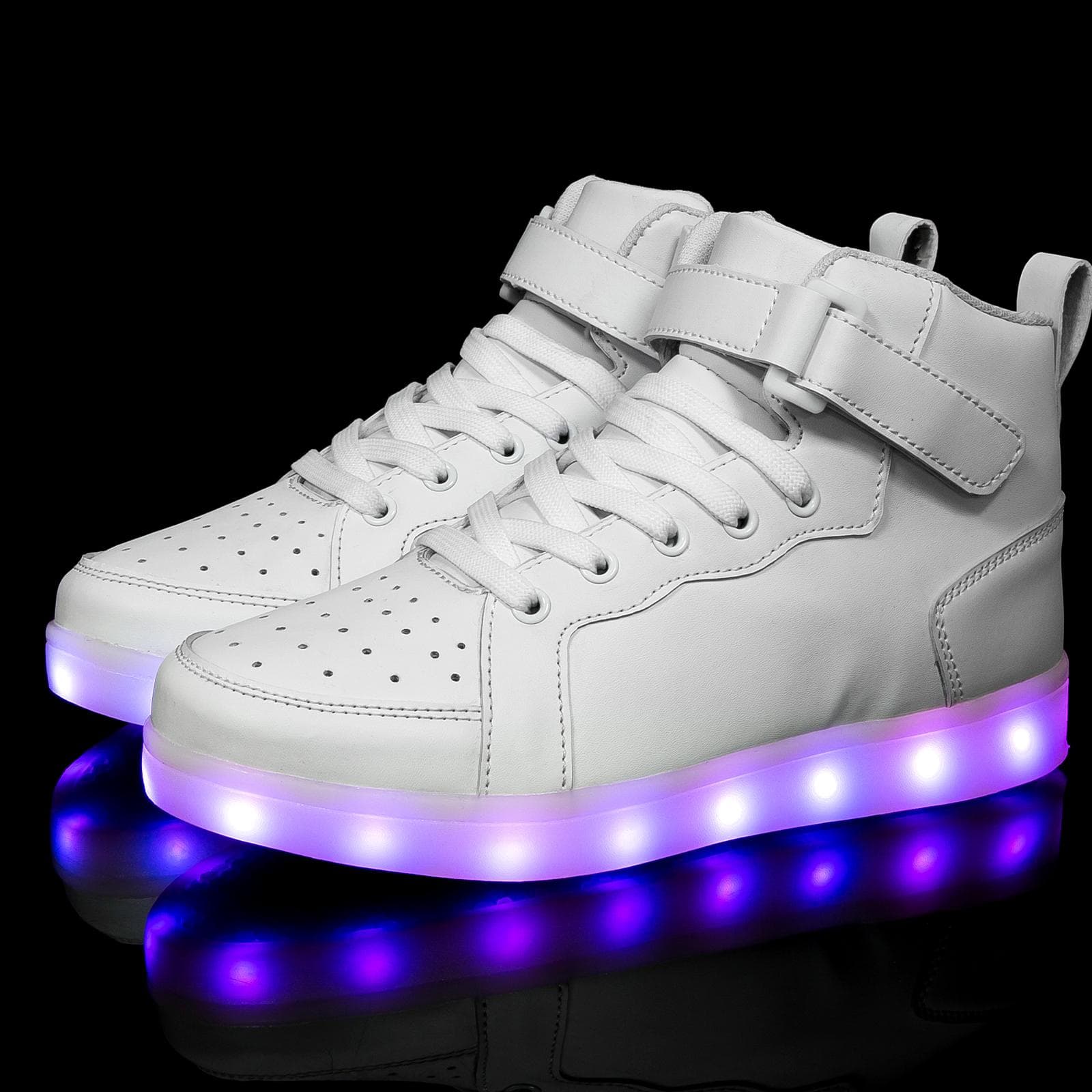 27-47 Lichtemittierende Sportschuhe für Kinder können Licht leuchtendes Rad aufladen, rutschige Herren-Sportschuhe, Damen-High-Top-Sportschuhe cm