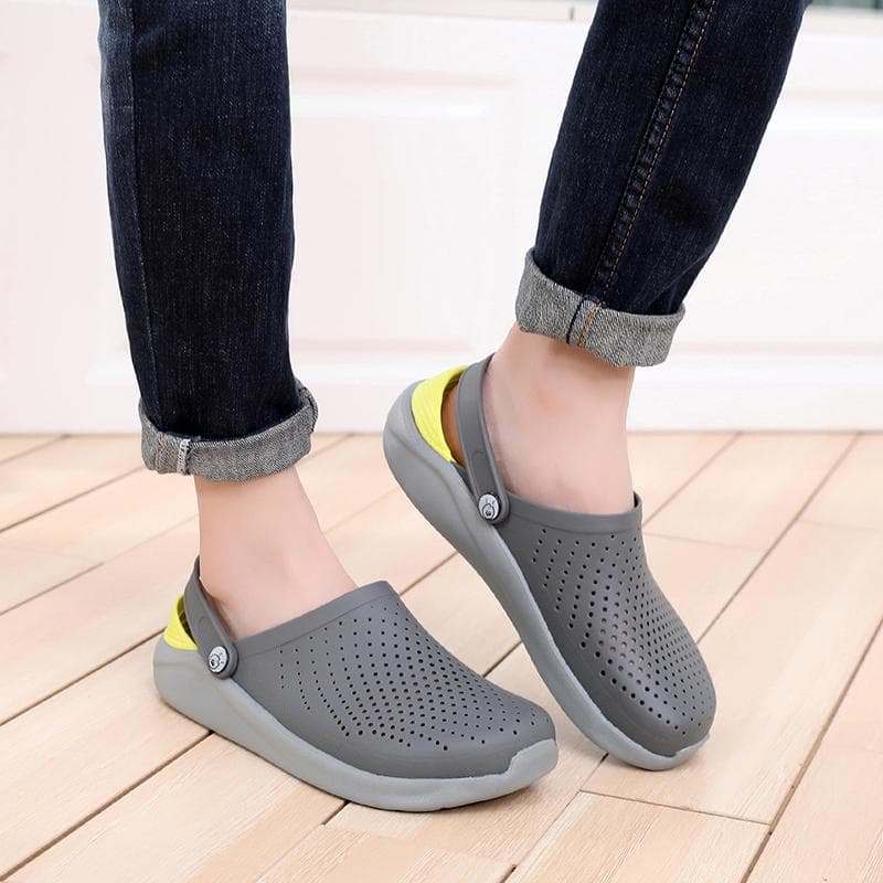 Neuankömmling Strandsandalen Clogs Sommer Freizeitschuhe Unisex Sommer Herren Flats Lochschuhe Herren Badeslipper Sandalen cm rot