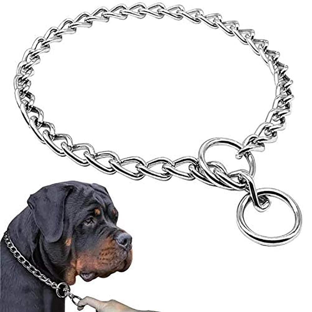 Haustier Hundehalsbänder Edelstahl Trainingshalsbänder Hundekettenhalsband für Hunde silber