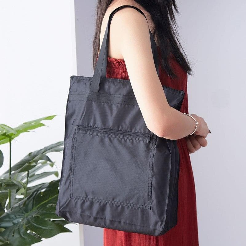 Große Einkaufstasche, faltbar, Recycling-Tasche, tragbare Tragetasche, umweltfreundlich, Supermarkt-Shopper, wasserdichte Oxford-Handtasche rot