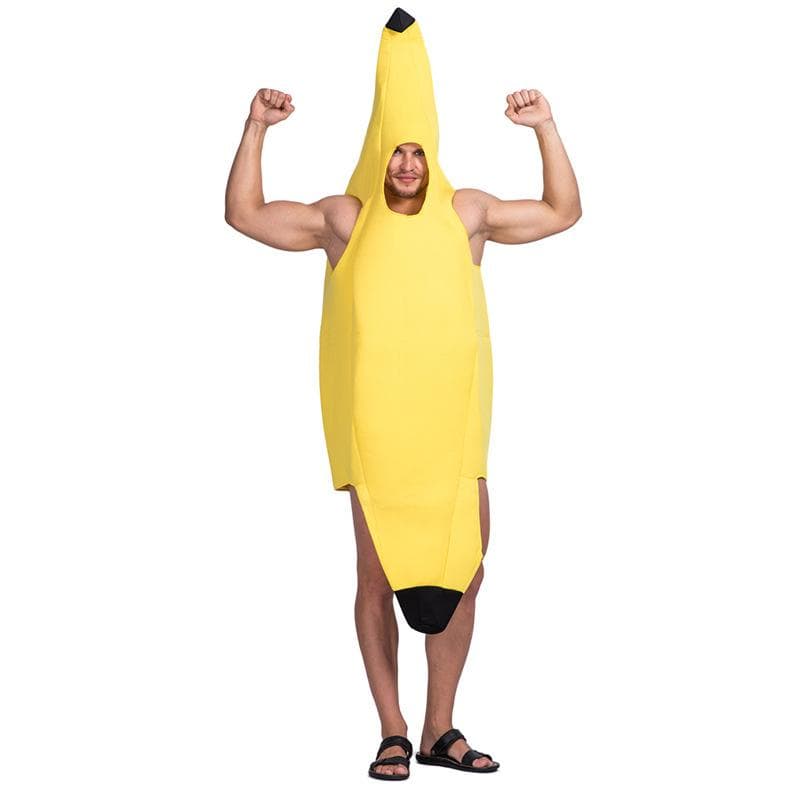 Halloween-Kostüm Frucht Banane Bühnenkostüm, Erwachsene cm gelb