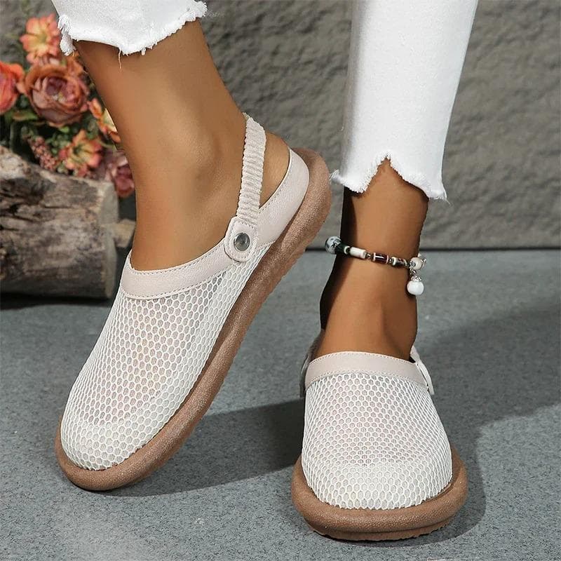 Mode Atmungsaktives Mesh Damen Sandalen Plateau Flats Schuhe Sommer Sport Walking Sneakers 2024 Lässige Slipper Neuer Trend Mujer Pantoletten cm