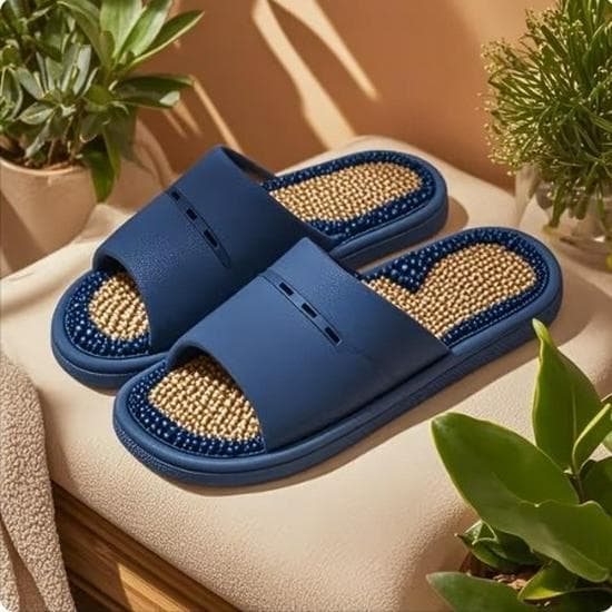 Massage-Akupressur-Hausschuhe für Herren – rutschfeste Sandalen für die Fußtherapie zu Hause, Sommer-PVC-Design cm