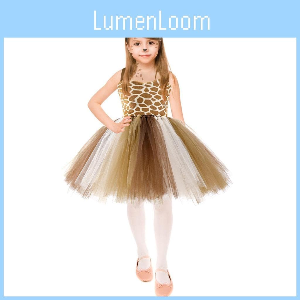 Niedliches und bequemes Giraffen-Tiger-Halloweenkostüm für Kinder 100-110cm