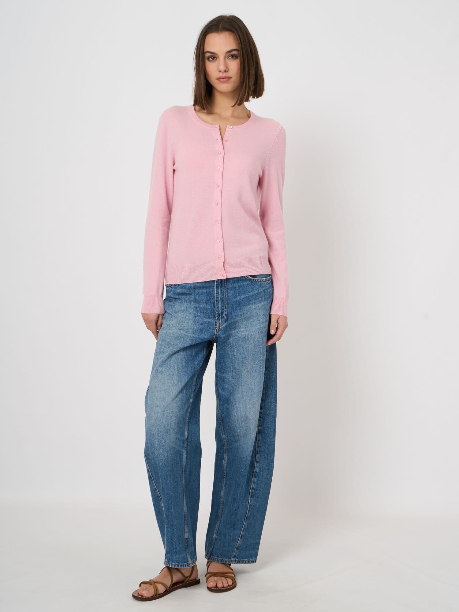 Feinstrick-Cardigan aus 100% Kaschmir