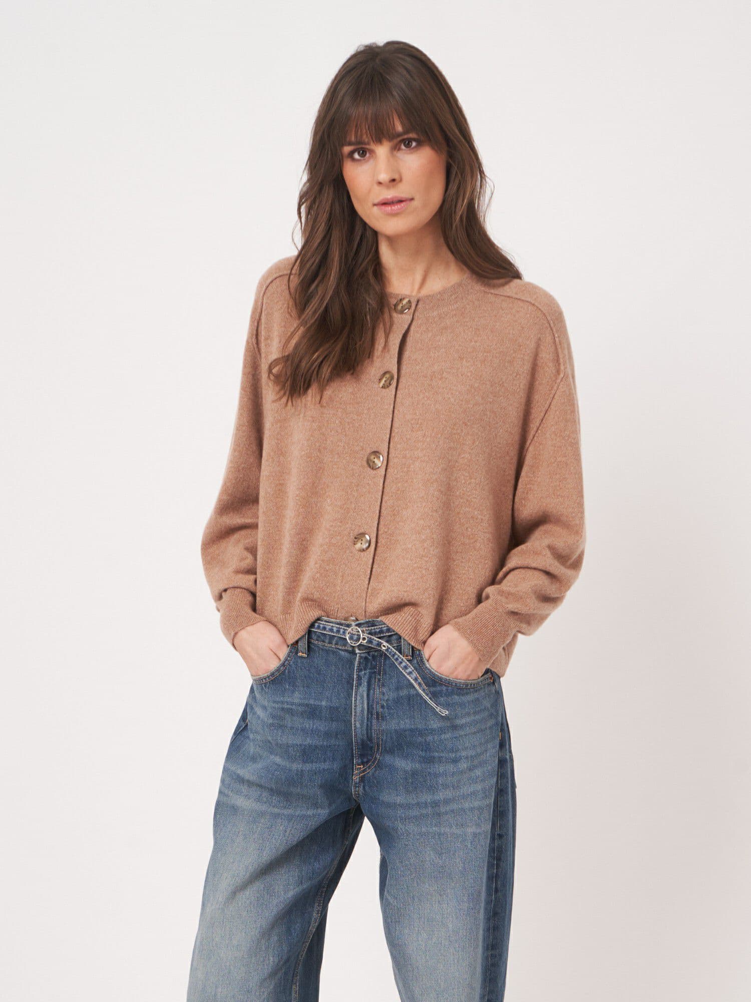 Boxy-Cardigan aus Bio-Kaschmir